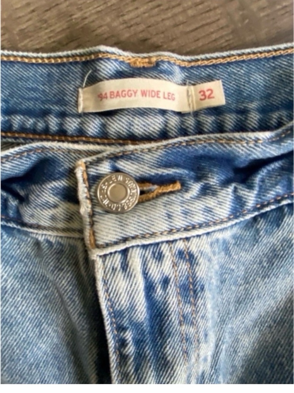 LEVI’S 90’s Ripped Wide Leg Baggy Jeans Size 32 - Picture 8 of 10